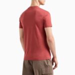 EMPORIO ARMANI MEN PIMA-JERSEY T-SHIRT WITH COWHIDE LOGO PRINT - Image 2