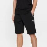 EMPORIO ARMANI MEN PREMIUM SHIELD STRETCH VISCOSE BLEND BERMUDA SHORTS BLACK