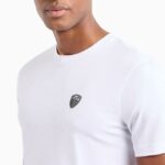 EMPORIO ARMANI MEN PREMIUM SHIELD STRETCH VISCOSE BLEND CREW NECK T-SHIRT WHITE - Image 3