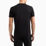 EMPORIO ARMANI MEN PREMIUM SHIELD STRETCH VISCOSE BLEND CREW NECK T-SHIRT BLACK - Image 2