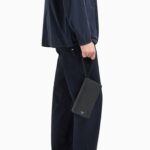 EMPORIO ARMANI MEN ASV REGENERATED SAFFIANO LEATHER ORGANISER WITH EAGLE PLATE BLACK BEAUTY - Image 3