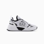 EMPORIO ARMANI MEN EA7 ACE RUNNER NEOPRENE TRAINERS WHITE-BLACK