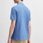 BOSS MAN PALLAS REGULAR FIT POLO SHIRT IN COTTON BRIGHT BLUE - Image 2