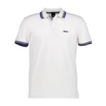 BOSS MAN PADDY POLO SHIRT IN COTTON PIQUE WITH LOGO UNDERCOLLAR NATURAL - Image 3