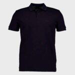 BOSS MAN PADDY POLO SHIRT IN COTTON PIQUE WITH LOGO UNDERCOLLAR DARK BLUE