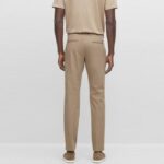 BOSS MEN KAITO SLIM-FIT TROUSERS IN A STRETCH COTTON BLEND OPEN BEIGE - Image 2