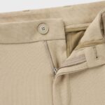 BOSS MEN H-KAITO SLIM-FIT WASHABLE TROUSERS IN MICRO PATTERNED STRETCH FABRIC LIGHT BEIGE - Image 4