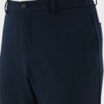 BOSS MEN SLIM-FIT WASHABLE TROUSERS IN MICRO PATTERNED STRETCH FABRIC DARK BLUE - Image 4