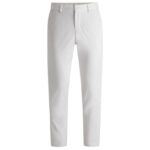 BOSS MEN C-GENIUS SLIM-FIT TROUSERS WASHABLE STRETCH COTTON WHITE - Image 5