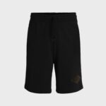 HUGO MEN COTTON-TERRY SHORTS WITH EMBROIDERED LOGO BLACK - Image 5