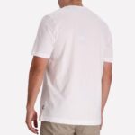 BOSS MEN H-TAUT COTTON JERSEY T-SHIRT WITH PHOTO PRINT WHITE - Image 2