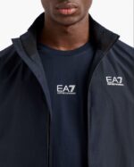 EMPORIO ARMANI EA7 CORE IDENTITY RECYCLED NYON ZIP-UP SWEATSHIRT BLUE - Image 3