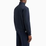 EMPORIO ARMANI EA7 CORE IDENTITY RECYCLED NYON ZIP-UP SWEATSHIRT BLUE - Image 2