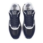 EMPORIO ARMANI MEN EA7 TRAINERS SKY CAPTAIN/WHITE - Image 4