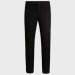 BOSS MEN SLIM FIT TROUSERS IN WATER REPELLENT STRETCH FABRIC BLACK - Image 5