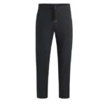 BOSS MEN REGULAR FIT TROUSERS IN A COMFORT STRETCH LINEN BLEND BLACK - Image 3