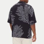 BOSS MEN LAPISY PRINTED SHORT SLEEVE SHIRT DARK BLUE - Image 3
