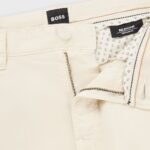 BOSS MEN H RE MAINE5 REGULAR FIT TROUSERS IN STRETCH COTTON TWILL OPEN WHITE - Image 5