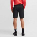 BOSS MEN SLIM-FIT SHORTS IN WATER-REPELLENT STRETCH FABRIC BLACK - Image 2