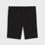 BOSS MEN SLIM-FIT SHORTS IN WATER-REPELLENT STRETCH FABRIC BLACK - Image 4