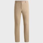 BOSS MEN WASHABLE FORMAL TROUSERS IN STRETCH SEERSUCKER FABRIC OPEN WHITE - Image 6