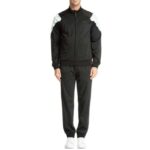 EMPORIO ARMANI EA7 TUTA GYM TECHNICAL FABRIC TRACKSUIT BLACK-WHITE