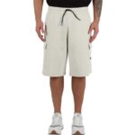 EMPORIO ARMANI EA7 MEN TRAIN ATHLETIC MIX BERMUDA SHORTS SILVER BIRCH