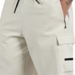 EMPORIO ARMANI EA7 MEN TRAIN ATHLETIC MIX BERMUDA SHORTS SILVER BIRCH - Image 3