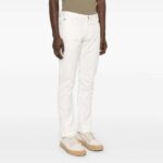EMPORIO ARMANI MEN SLIM-FIT J06 LOW RISE JEANS SNOW WHITE