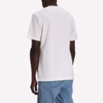 BOSS MEN COTTON JERSEY T-SHIRT WITH PHOTOGRAPHIC ARTWORK PRINT WHITE - Image 3