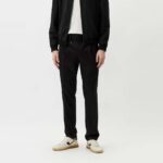 HUGO MEN GETLIN251 COTTON BLEND TROUSERS BLACK - Image 3