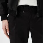 HUGO MEN GETLIN251 COTTON BLEND TROUSERS BLACK - Image 4