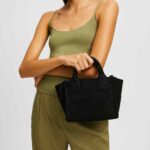 KARL LAGERFELD WOMEN K/SKUARE SMALL TOTE BAG BLACK-NICKEL - Image 2