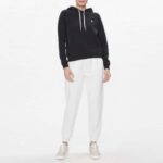 POLO RALPH LAUREN WOMAN FLEECE PULLOVER HOODIE SWEATSHIRT BLACK - Image 3