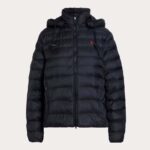 POLO RALPH LAUREN WOMAN WATER-RESISTANT PACKABLE HOODED JACKET BLACK - Image 6