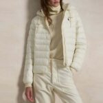 POLO RALPH LAUREN WOMAN WATER-RESISTANT PACKABLE HOODED JACKET ESTATE CREAM