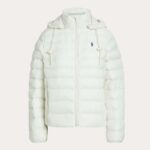 POLO RALPH LAUREN WOMAN WATER-RESISTANT PACKABLE HOODED JACKET ESTATE CREAM - Image 6