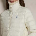 POLO RALPH LAUREN WOMAN WATER-RESISTANT PACKABLE HOODED JACKET ESTATE CREAM - Image 5