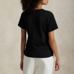 POLO RALPH LAUREN WOMAN POLO BEAR COTTON JERSEY T-SHIRT BLACK - Image 2