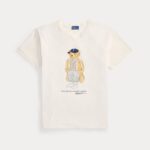 POLO RALPH LAUREN WOMAN CLASSIC FIT COTTON POLO TOKYO BEAR JERSEY T-SHIRT WHITE - Image 5