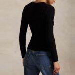 POLO RALPH LAUREN WOMAN CABLE-KNIT COTTON CREWNECK JUMPER BLACK - Image 2