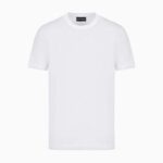 EMPORIO ARMANI MEN JERSEY JACQUARD LOGO T-SHIRT BIANCO - Image 5