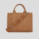 KARL LAGERFELD WOMEN RUE ST-GUILLAUME MEDIUM SQUARE TOTE BAG CARAMEL - Image 2