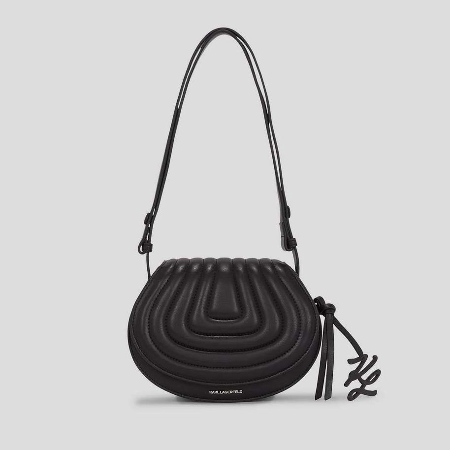 A3W30259-999-1 KARL LAGERFELD WOMEN K/WELLEN SADDLE BAG BLACK - Image 1