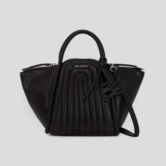 A3W30260-999-1 KARL LAGERFELD WOMEN K/WELLEN TOTE BAG BLACK - Image 1