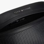 TOMMY HILFIGER MEN METAL LOGO WOVEN BUM BAG BLACK - Image 5