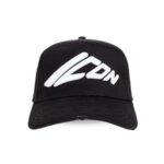 DSQUARED2 MEN ICON NEW GENERATION BASEBALL CAP BLACK-WHITE