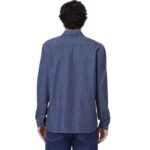 LACOSTE  MEN'S REGULAR FIT LONG-SLEEVED COTTON SHIRT BLUE - Image 2