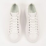 KARL LAGERFELD MENS KAPRIKA GEOMETRIKARL LOGO SNEAKERS WHITE LEATHER - Image 3