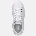 KARL LAGERFELD MENS KAPRI MONOGRAM EMBOSS LO SNEAKER WHITE LEATHER MONO - Image 4